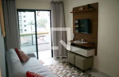 Apartamento para aluguel - vila caiçara, 1 quarto,  47 m² - praia grande