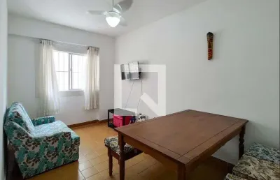 Apartamento para aluguel - maracanã, 1 quarto,  55 m² - praia grande