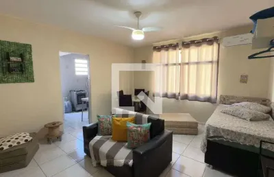 Kitnet / stúdio para aluguel - canto do forte, 1 quarto,  28 m² - praia grande
