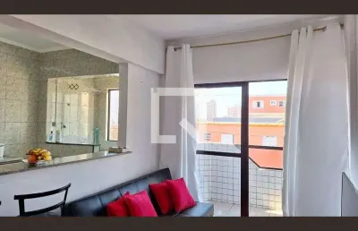 Apartamento para aluguel - cidade ocian, 1 quarto,  50 m² - praia grande