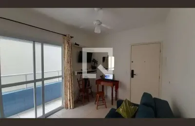 Apartamento para aluguel - aviação, 1 quarto,  42 m² - praia grande