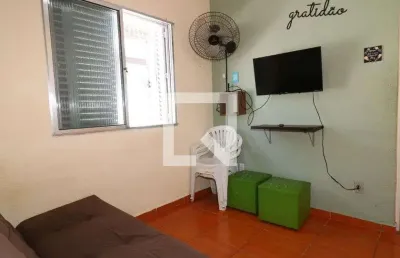 Apartamento para aluguel - boqueirão, 1 quarto,  42 m² - praia grande
