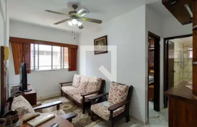 Apartamento para aluguel - vila tupi, 1 quarto,  50 m² - praia grande