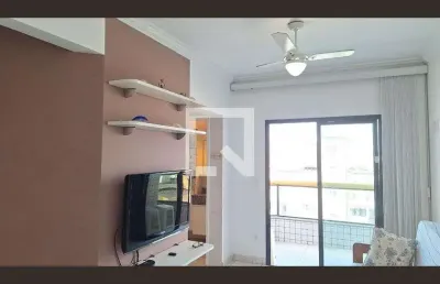 Apartamento para aluguel - vila caiçara, 1 quarto,  66 m² - praia grande