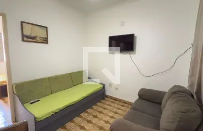 Kitnet / stúdio para aluguel - boqueirão, 1 quarto,  42 m² - praia grande