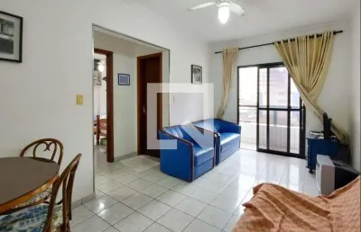 Apartamento para aluguel - guilhermina, 1 quarto,  80 m² - praia grande