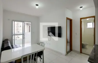 Apartamento para aluguel - aviação, 1 quarto,  45 m² - praia grande