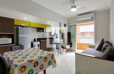 Apartamento para aluguel - canto do forte, 1 quarto,  50 m² - praia grande