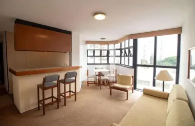 Apartamento para aluguel - brooklin, 1 quarto,  50 m² - são paulo