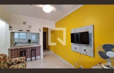 Apartamento para aluguel - vila caiçara, 1 quarto,  45 m² - praia grande