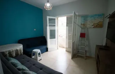 Apartamento para aluguel - boqueirão, 1 quarto,  40 m² - praia grande