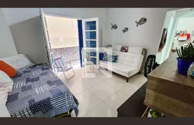 Kitnet / stúdio para aluguel - josé menino, 1 quarto,  39 m² - santos
