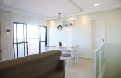 Cobertura para aluguel - maracanã, 2 quartos,  130 m² - praia grande