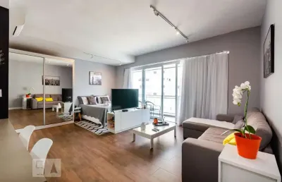 Kitnet / stúdio para aluguel - gonzaga , 1 quarto,  54 m² - santos