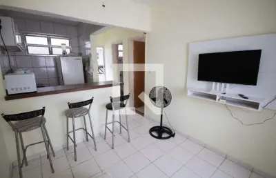 Apartamento para aluguel - vila caiçara, 1 quarto,  64 m² - praia grande