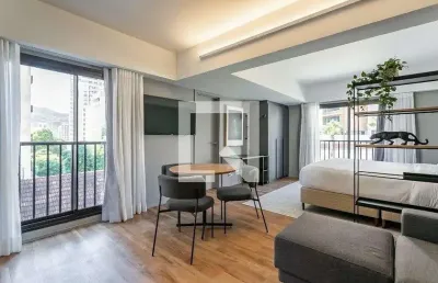 Kitnet / stúdio para aluguel - centro, 1 quarto,  34 m² - florianópolis