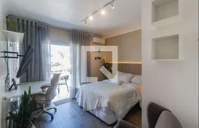 Kitnet / stúdio para aluguel - centro, 1 quarto,  25 m² - florianópolis