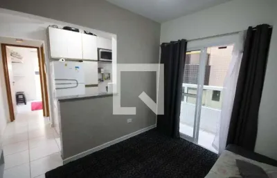 Apartamento para aluguel - boqueirão, 1 quarto,  39 m² - praia grande