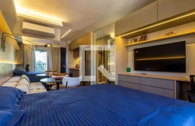 Kitnet / stúdio para aluguel - brooklin, 1 quarto,  24 m² - são paulo