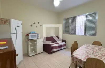 Apartamento para aluguel - boqueirão, 1 quarto,  50 m² - praia grande