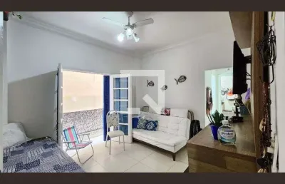 Kitnet / stúdio para aluguel - josé menino, 1 quarto,  30 m² - santos