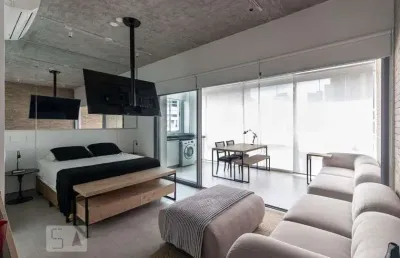 Kitnet / stúdio para aluguel - moema, 1 quarto,  45 m² - são paulo