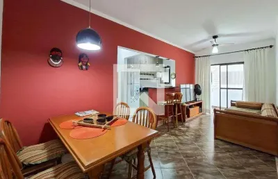 Apartamento para aluguel - vila tupi, 1 quarto,  52 m² - praia grande