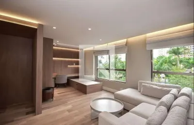 Apartamento para aluguel - panamby, 1 quarto,  70 m² - são paulo