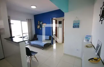 Apartamento para aluguel - maracanã, 1 quarto,  43 m² - praia grande