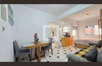 Kitnet / stúdio para aluguel - ponta da praia, 1 quarto,  50 m² - santos