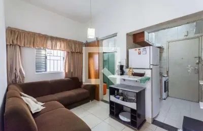Kitnet / stúdio para aluguel - jose menino, 1 quarto,  50 m² - santos
