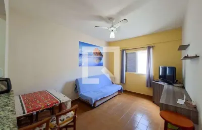 Apartamento para aluguel - vila caiçara, 1 quarto,  36 m² - praia grande