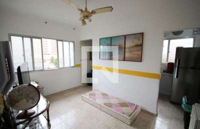 Apartamento para aluguel - boqueirão, 1 quarto,  55 m² - praia grande
