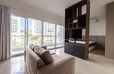 Kitnet / stúdio para aluguel - alphaville, 1 quarto,  51 m² - santana de parnaíba