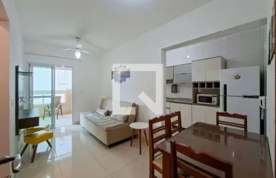 Apartamento para aluguel - guilhermina, 1 quarto,  52 m² - praia grande