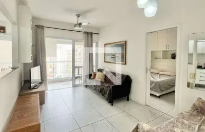 Apartamento para aluguel - gonzaga , 1 quarto,  60 m² - santos