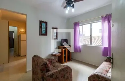 Apartamento para aluguel - vila tupi, 1 quarto,  55 m² - praia grande