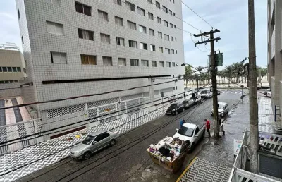 Kitão dividido na aviação, praia grande, 1 quarto, banheiro, elevador, vista mar