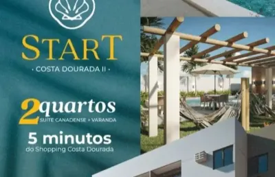 Lançamento 2 quartos, varanda, próximo ao shopping costa dourada