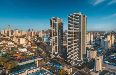 Apartamento com 1 suíte e 2 quartos | edifício sunset home torre 1