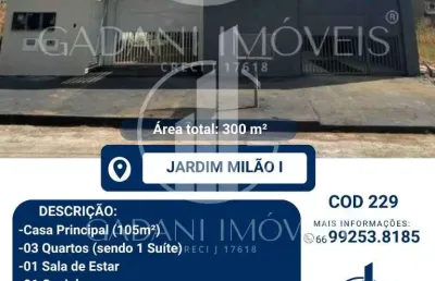 Casa com 3 quartos à venda na Rua 05, 45, Jardim Milão I, Sinop