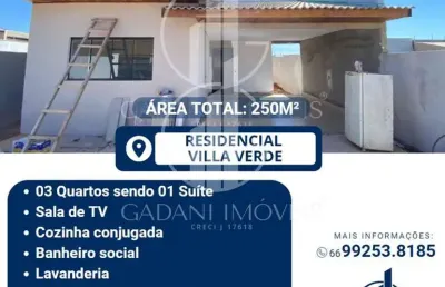 Casa de 3 quartos a venda no residencial villa verde