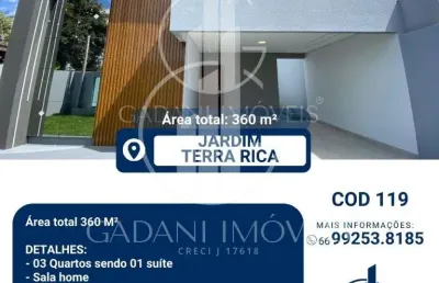 Casa com 3 quartos à venda na Rua Cianorte, 487, Jardim Terra Rica, Sinop