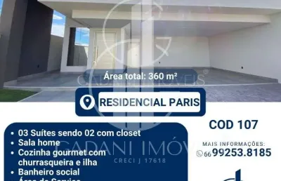 Casa com 3 quartos à venda na Rua Versalhes, 728, Residencial Paris, Sinop