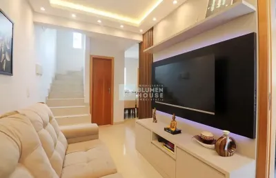 Casa em condomínio fechado com 2 quartos à venda no velha, blumenau , 70 m2 por r$ 395.000