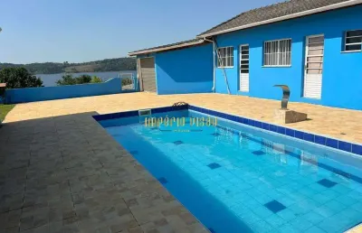 Chácara á venda em condomínio com piscina, churrasqueira , chalés , terreno de 820m² - beira da represa - taiacupeba - mogi das cruzes-sp