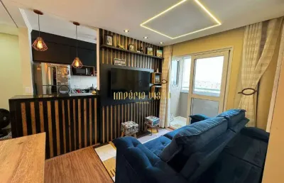 Apartamento no 12° andar à venda com 2 dormitórios e 1 vaga de garagem no condomínio da vinci - vila urupês - suzano-sp