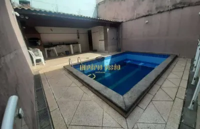 Sobrado à venda com 3 suítes, closet, hidro, piscina e área gourmet - jardim imperador - suzano - sp