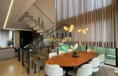 Sobrado de condomínio à venda com 4 suítes, área gourmet com piscina no residencial real park - arujá/sp