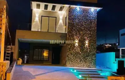 Casa à venda com 4 dormitórios, sendo 1 suíte e área gourmet com piscina no condomínio aruã brisas - mogi das cruzes-sp